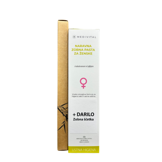 Medivital, Paket: ženska zobna pasta in zobna krtačka, 75 ml