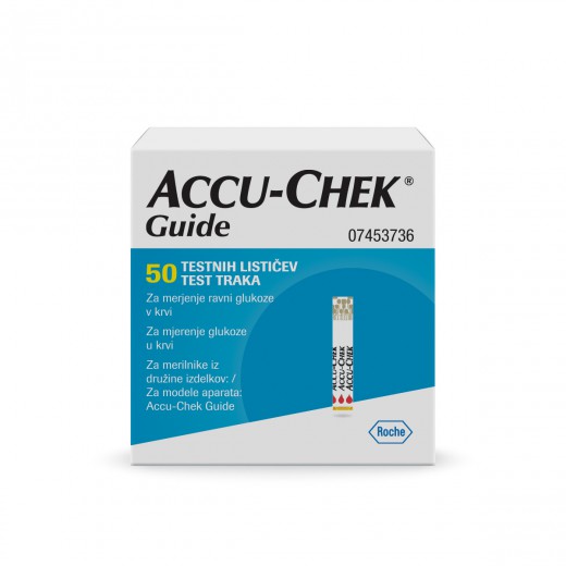Accu-Chek Guide, testni lističi, 50 lističev