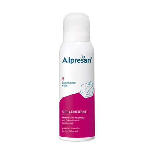 Allpresan 5, kremna pena za zmanjšanje znojenja nog, 125 ml