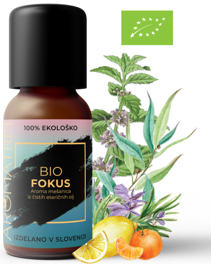AROMATRIP®, FOKUS, BIO aroma mešanica eteričnih olj, 15 ml