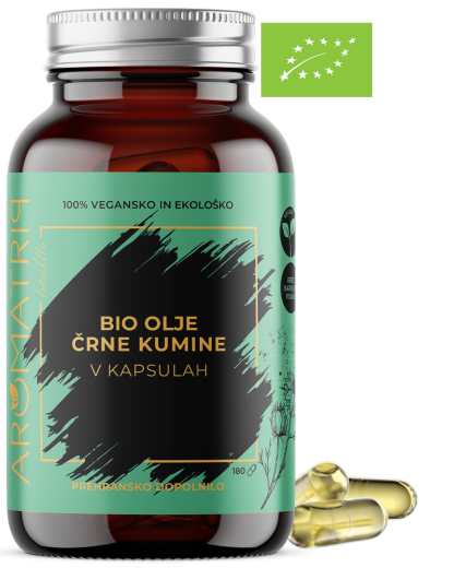 AROMATRIP® health, BIO olje črne kumine, 180 veganskih kapsul
