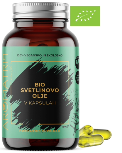 AROMATRIP® health, BIO Svetlinovo olje, 180 veganskih kapsul