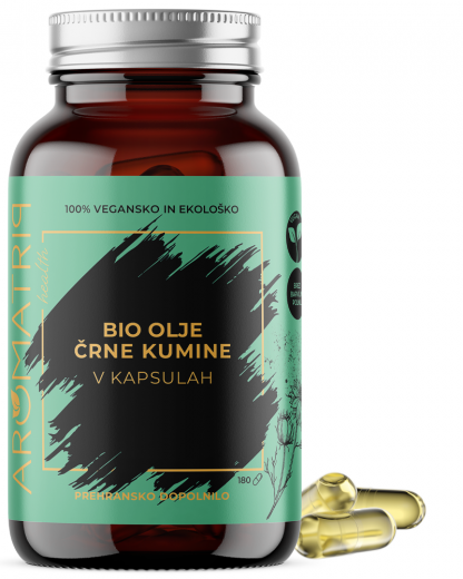 Bio olje črne Kumine v kapsulah, 180 veganskih kapsul