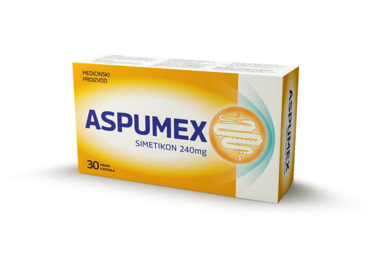 Aspumex, simetikon 240 mg, 30 mehkih kapsul