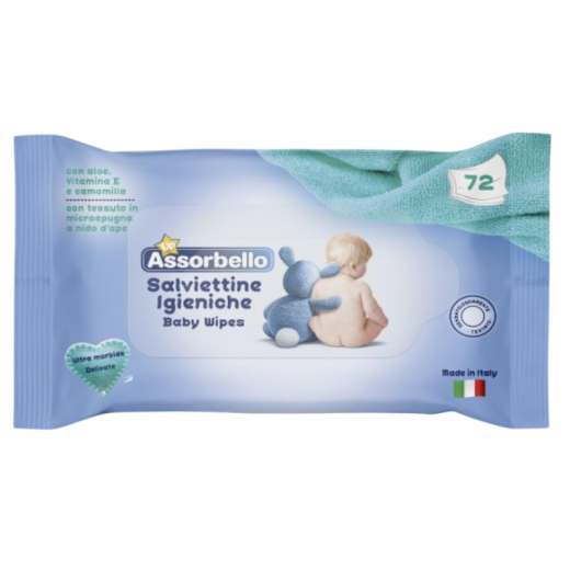 Assorbello, Robčki otroški aloe vera, 72 kos