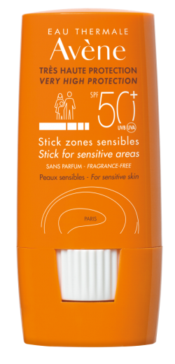 Eau Thermale Avène, Zelo visoka zaščita Stik za občutljiva področja SPF50+, 8 g
