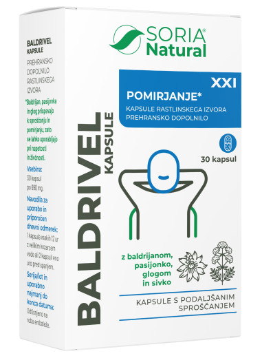 Soria Natural, Baldrivel XXI kapsule s podaljšanim sproščanjem, 30 kapsul