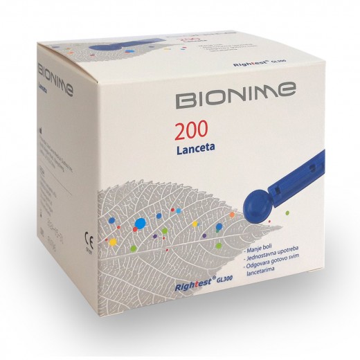 Bionime Rightest GL300, 200 lancet