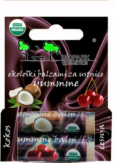 Biopark Cosmetics, Set Yummme balzamov KOKOS ČEŠNJA