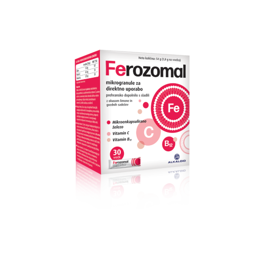 Ferozomal Direkt Železo 15 mg, mikrogranule v vrečkah (30 x 1,8 g)