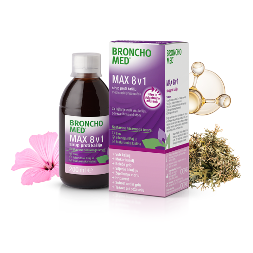 BRONCHOMED MAX 8V1 SIRUP PROTI KAŠLJU, 200 ML