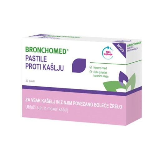 Bronchomed, pastile proti kašlju, 20 pastil