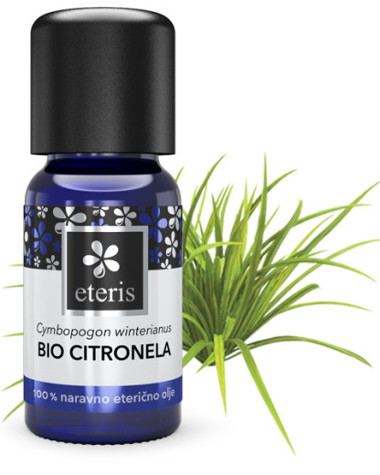 Eteris, Citronela, bio eterično olje, 10 ml