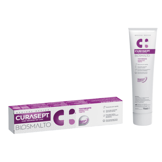 Curasept BIOSMALTO Sensitive zobna pasta, 75 ml