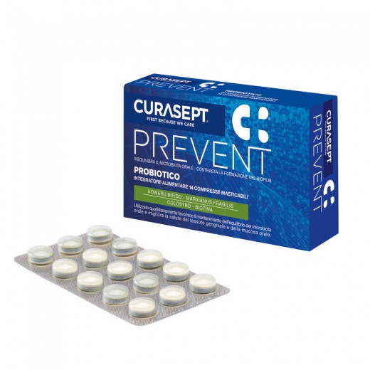 Probiotik Curasept PREVENT, 14 žvečljivih tablet