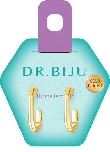 Hipoalergeni uhani Octagon Gold