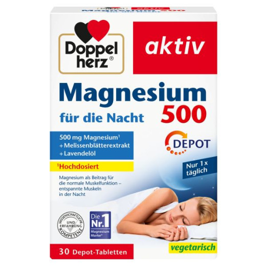 Doppelherz aktiv, Magnezij 500 NOČ, DEPO, 30 tablet
