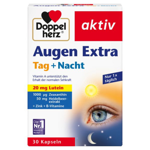 Doppelherz aktiv, OČI (Augen) Ekstra, dan in noč, 30 kapsul