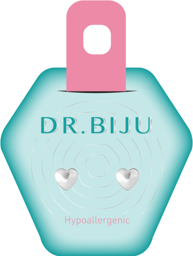 Dr. Biju, Hipoalergeni uhani Hearth White Bronze