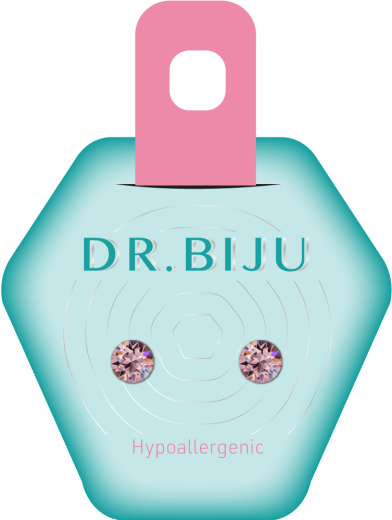 Dr. Biju, Hipoalergeni uhani Xiri Light Rose