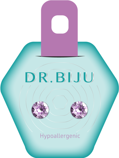 Dr. Biju, Hipoalergeni uhani Xiri Violet