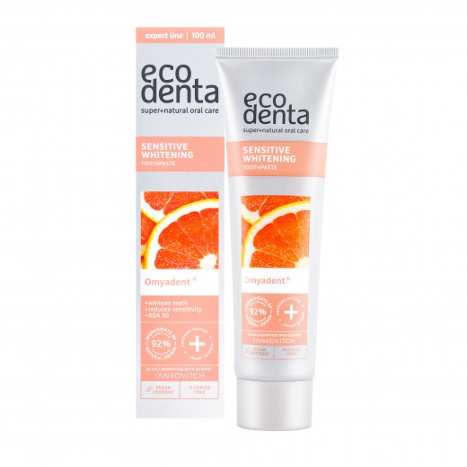 ECODENTA, pasta za beljenje občutljivih zob OMYADENT, 100 ml