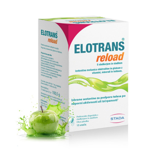 Stada, ELOTRANS reload z okusom jabolka, 15 vrečk