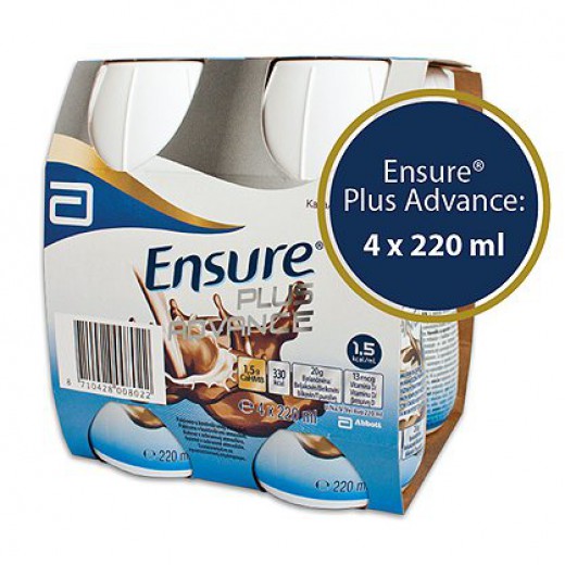 Ensure Plus Advance Čokolada, 4 x 220 ml