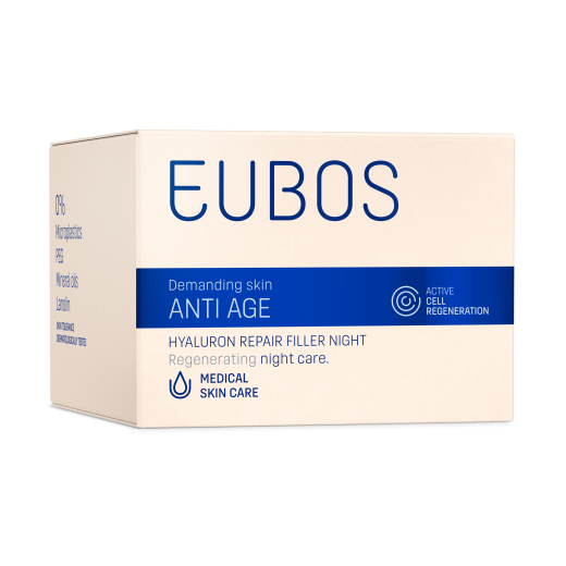 Eubos, anti age hyaluron repair filler night, 50 ml