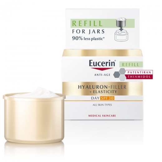 Eucerin, Hyaluron-Filler + Elasticity dnevna krema z ZF30, 50 ml (REFILL)