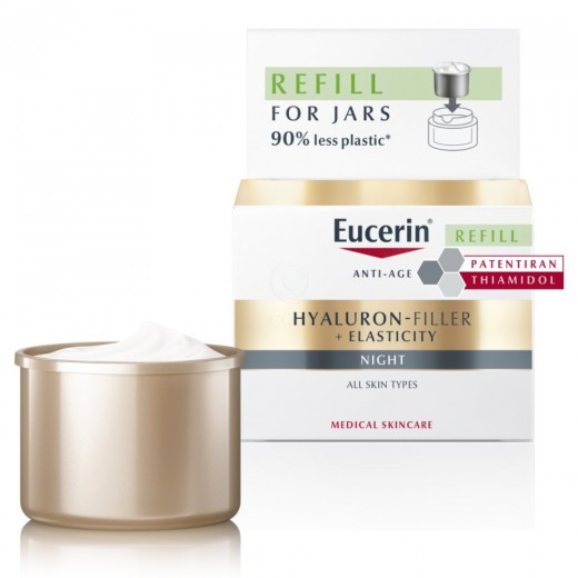 Eucerin, Hyaluron-Filler + Elasticity nočna krema, 50 ml (REFILL)