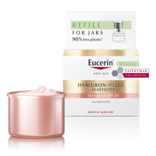Eucerin, Hyaluron-Filler + Elasticity Rosé dnevna krema ZF30, 50 ml (REFILL)