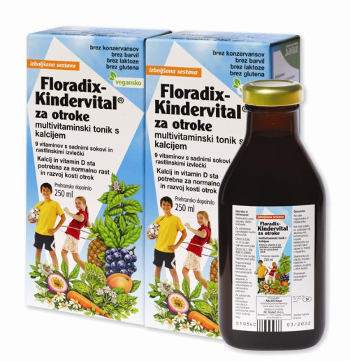 Floradix Kindervital, tonik, 2x250 ml, promocijsko pakiranje