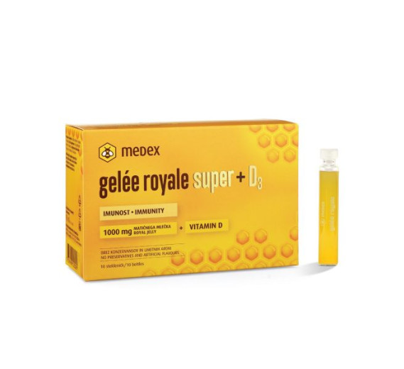 Medex, Gelée Royale super, raztopina stekleničke, 10 x 9 ml
