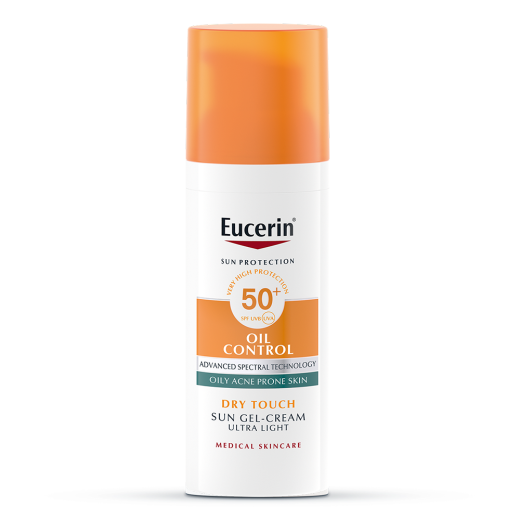 Eucerin, Sun Oil Control Dry Touch kremni gel za zaščito obraza pred soncem ZF 50+, 50 ml
