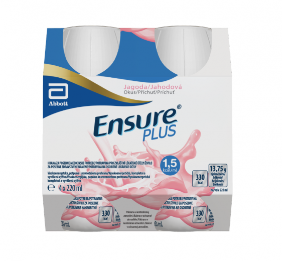 Ensure Plus Jagoda, 4 x 220 ml