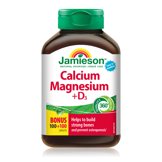 Jamieson Kalcij, Magnezij in Vitamin D3, 200 tablet