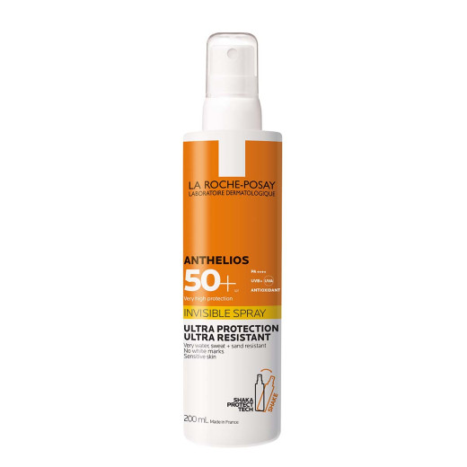 La Roche-Posay, ANTHELIOS Nevidno pršilo za zaščito pred soncem za obraz in telo SPF50+, 200 ml