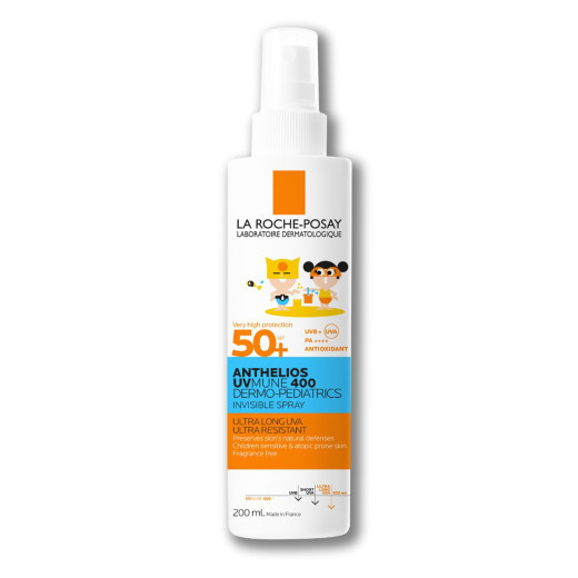 La Roche-Posay, ANTHELIOS UVMUNE 400 DERMO - PEDIATRICS Nevidno pršilo za zaščito pred soncem za otroke SPF50+, 200 ml