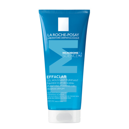 La Roche-Posay, EFFACLAR Peneči gel za čiščenje mastne in občutljive kože obraza nagnjene k aknam s Phylobiomo, 200 ml