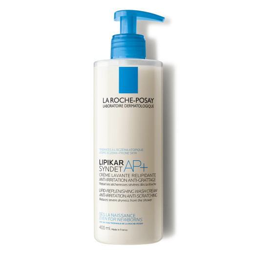 La Roche-Posay, LIPIKAR SYNDET AP+ Kremni gel za umivanje telesa za suho kožo, 400 ml