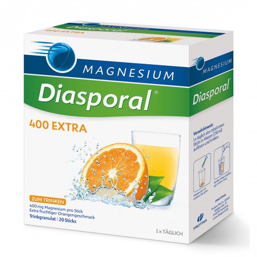 Magnesium - Diasporal, extra, 400 mg, 20 vrečk