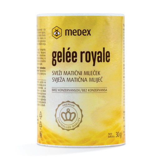 Medex, Gelee Royale, 100% svež matični mleček, 30 g
