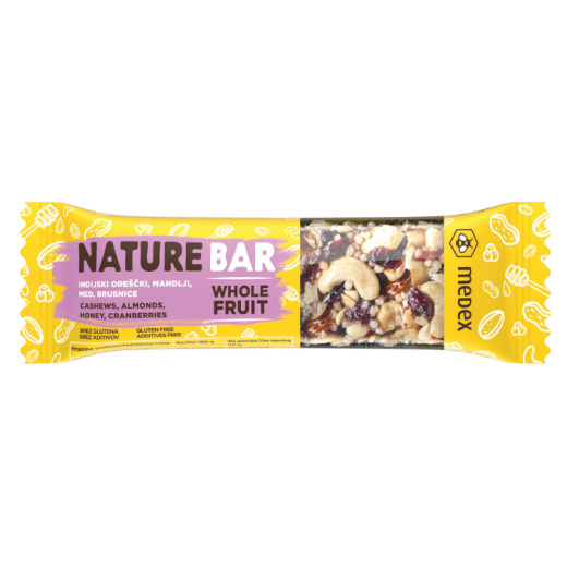 Medex, Nature bar brusnica, 40 g