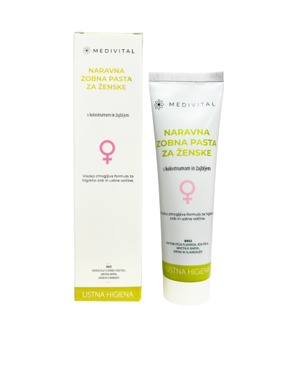 Medivital, Naravna zobna pasta za ženske, 75 ml