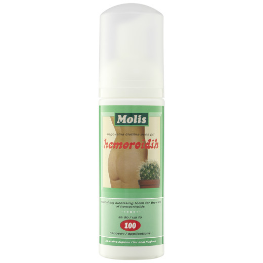 MOLIS, negovalna čistilna pena za analno higieno pri hemoroidih, 150 ml
