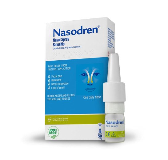 Nasodren, pršilo za nos 50 mg/ 5 ml (5 ml)