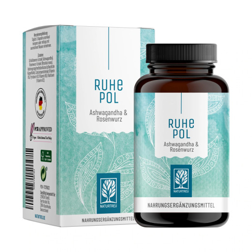 Naturtreu, Ashwagandha in rožni koren kompleks, 120 kapsul