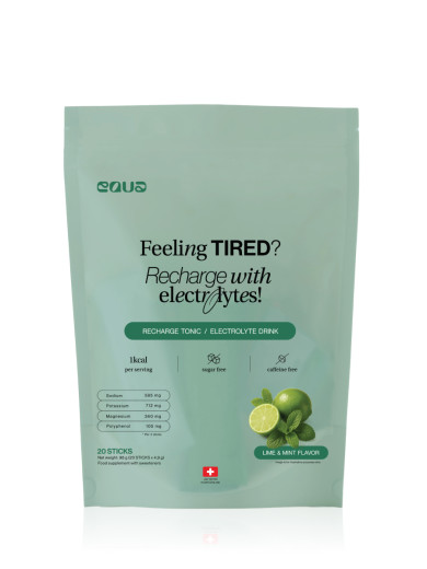 EQUA, Recharge Tonic - Lime & mint, 20 vrečk