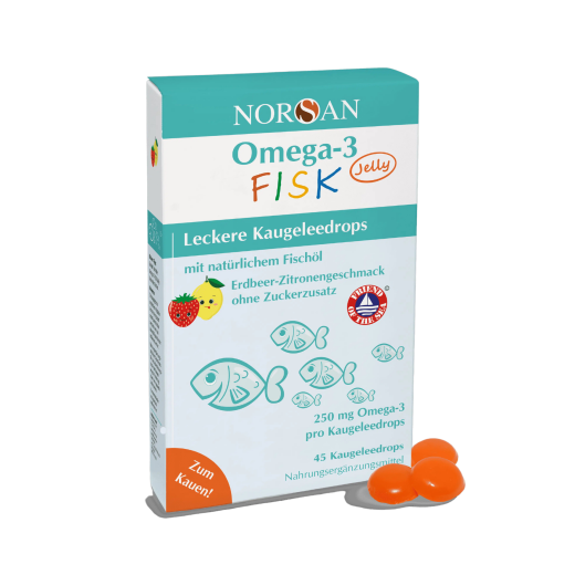 Norsan, Omega-3, Fisk želeji-ribice, 76,5g